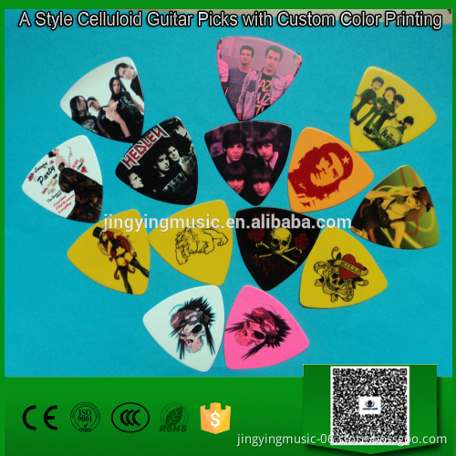 A Style Celluloid Guitar Picks with Custom Color Printing